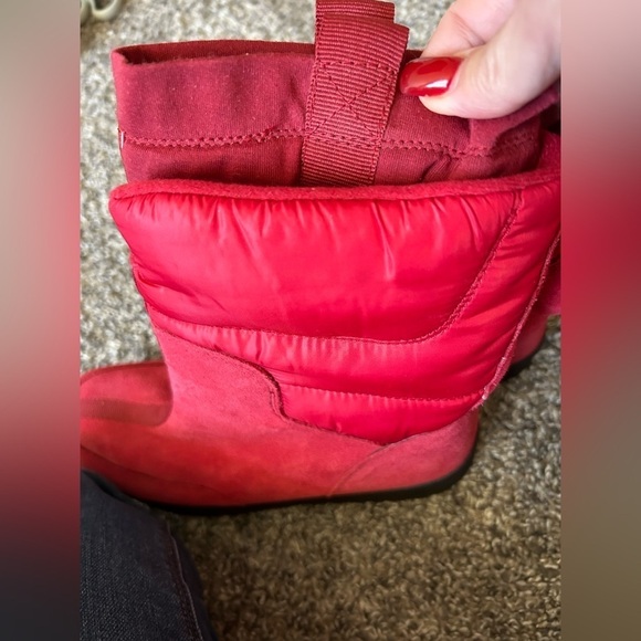 Land’s End like new women’s red suede insulated winter boots size 7 - Picture 5 of 8